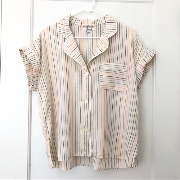 Madewell Tops - Madewell Pajama Top in Rainbow Stripe